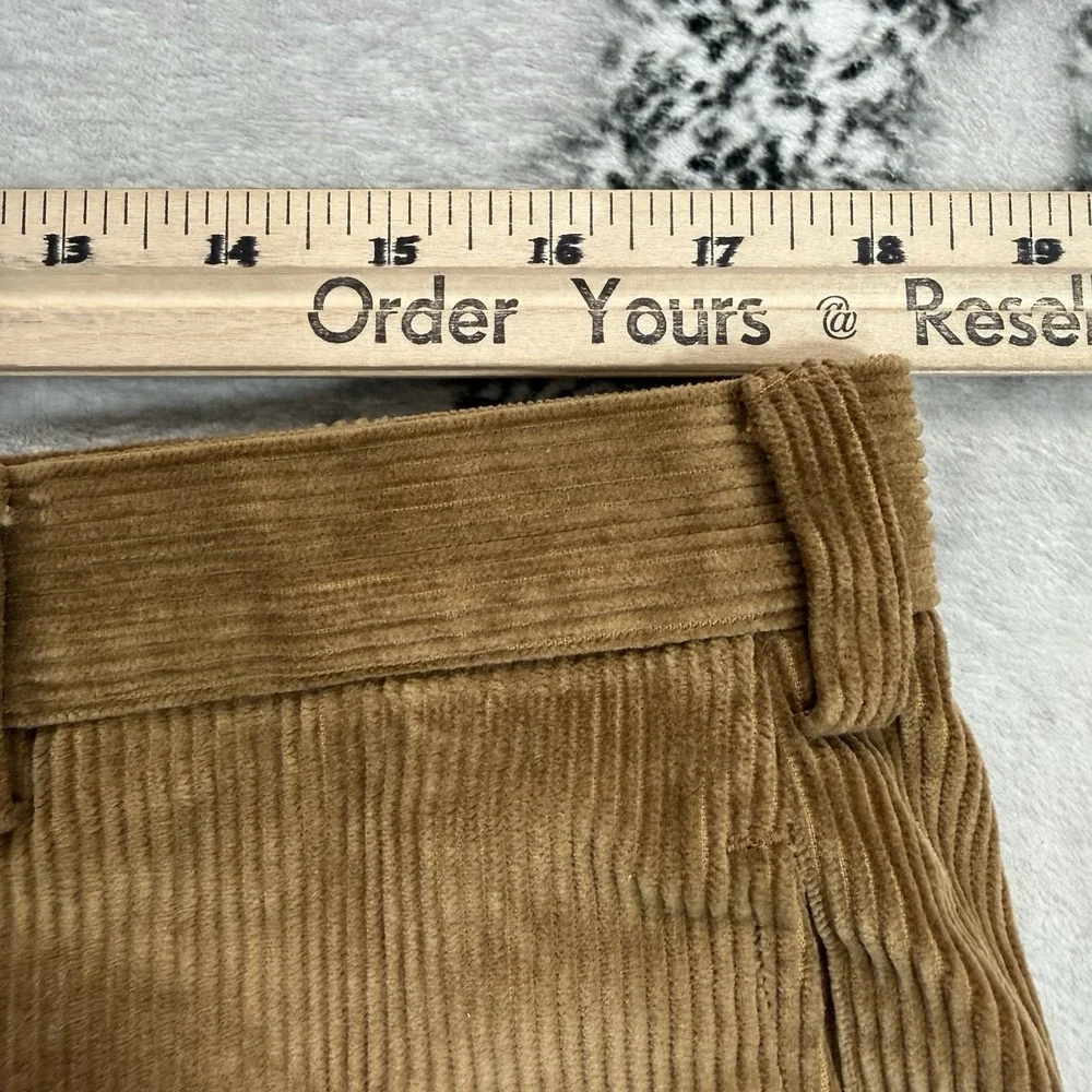 Brooks Brothers Hudson Mens 38X32 Corduroy Pants Embroidered Dogs Print Brown